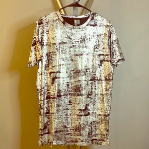 ASOS Men’s Silver/Black Shimmer T-Shirt